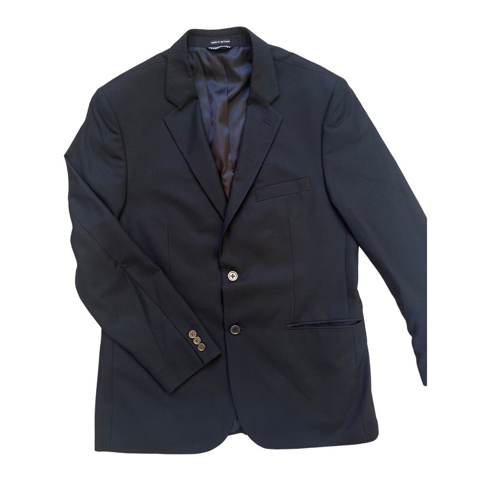 Nautica Men's Wool Blend Navy 2-Button Blazer Sport Coat, Size 42R (298)